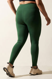 Zelocity True Curv Quick Dry Gym Leggings - Green Pastures — thumbnail 3